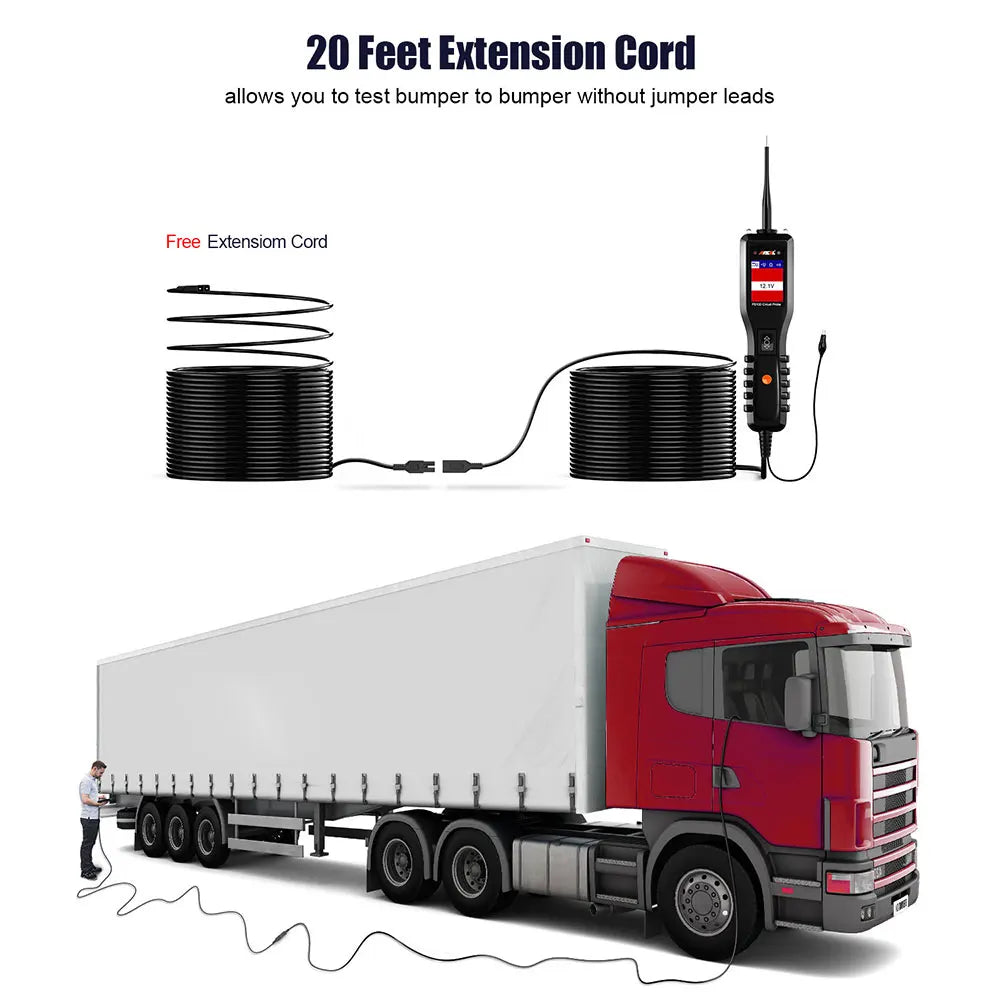 Ancel PB100 Automotive Circuit Tester Power Circuit Probe Kit Electrical System Diagnostic Tool 12V 24V Voltage Power Scanner