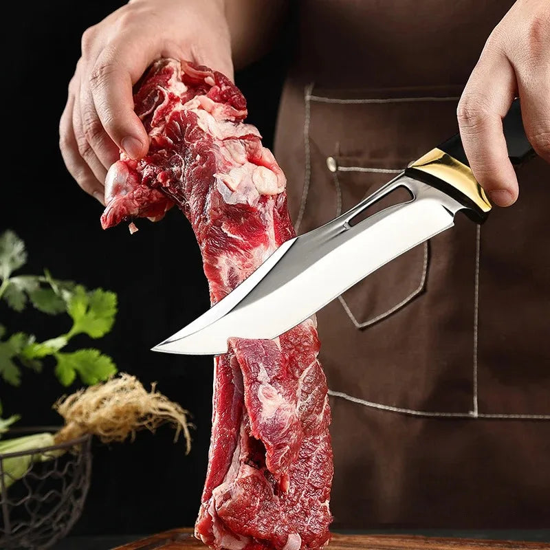 Stainless Steel Professional Butcher Knife Boning Utility Knife Kitchen Forged Handmade Knife Wooden Handle Kitchen Accessories