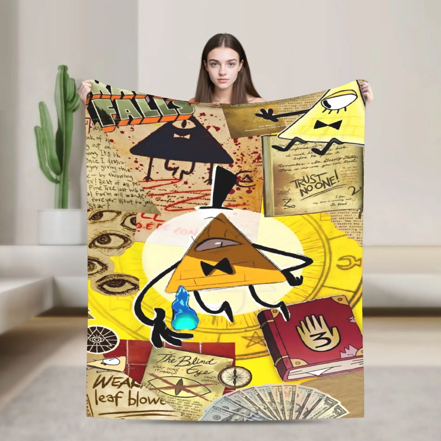 Stranger Gravity Falls Blanket  Plush Funny Warm Throw Blankets for Home Restaurant Autumn/Winter