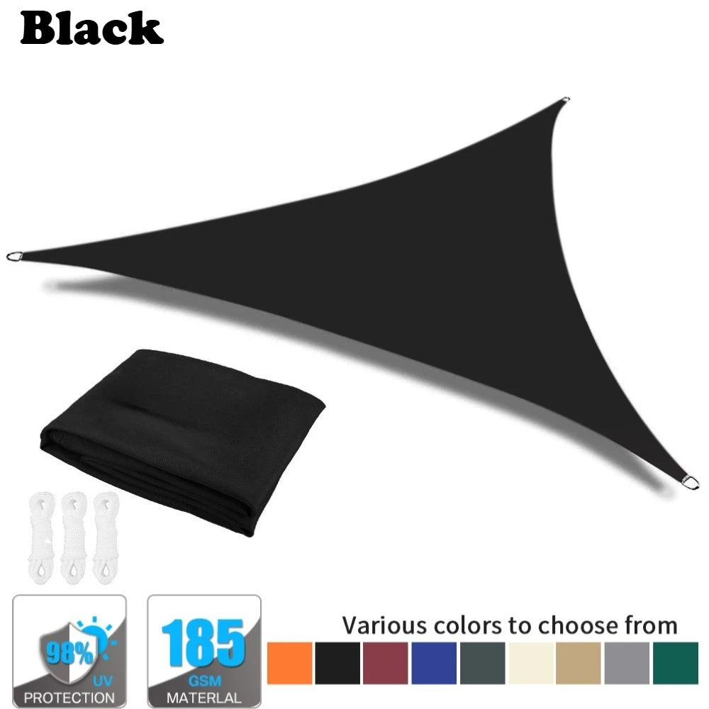 Triangle Sun Shade Sail Canopy 98% UV Block Sun Shelter Shade Cover for Outdoor Patio Pool Beach Backyard Garden Sunscreen Tents