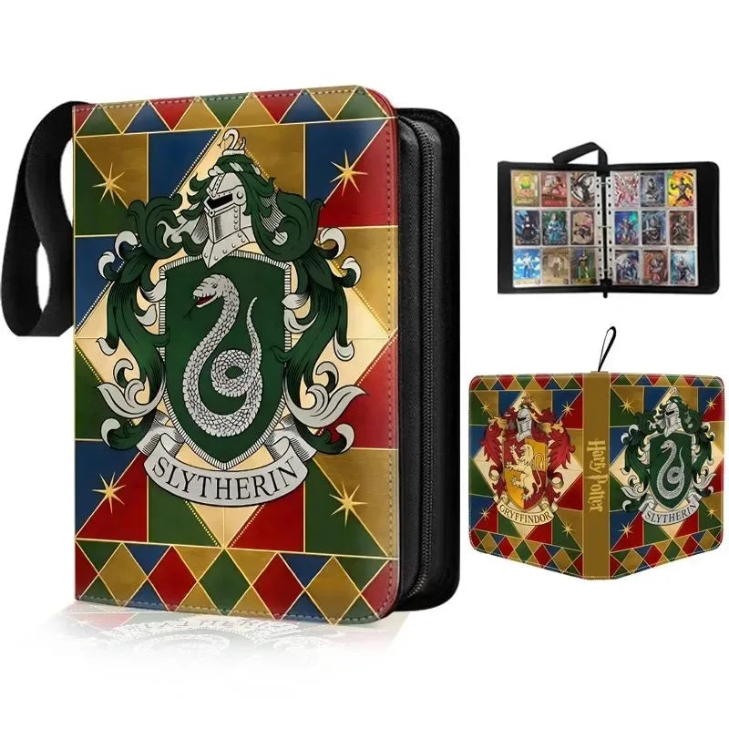 Harry Potter Card Book  Binder Album Holder Collcetion Card 900pcs Card Holder 9 Grid PU Gold Stamping Folder Toy Gift