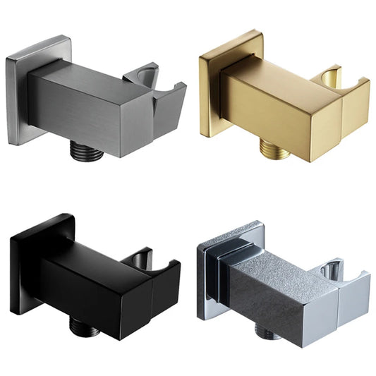 Bathroom Handheld Shower Head Holder Rack Bracket Wall Connector Wall Outlet Elbow Brass Wall Mounted Hand Shower Support