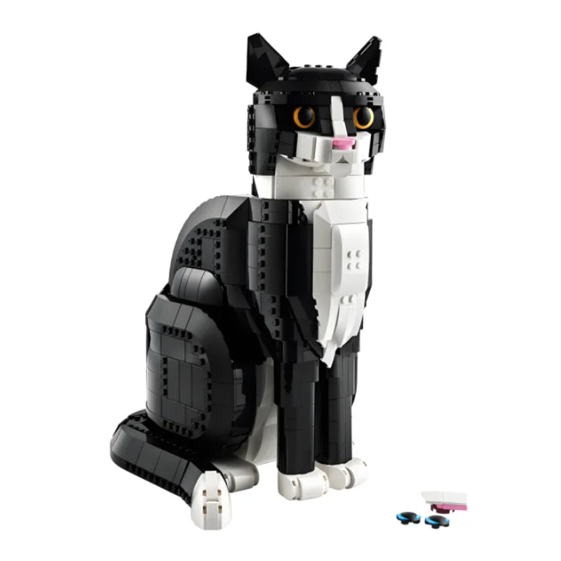 1710pcs  Hot Toy Ideas Cute Cartoon Cat Tuxedo Cat 21349 Building Blocks Assemble Puzzle Model For Birthday Christmas Gift