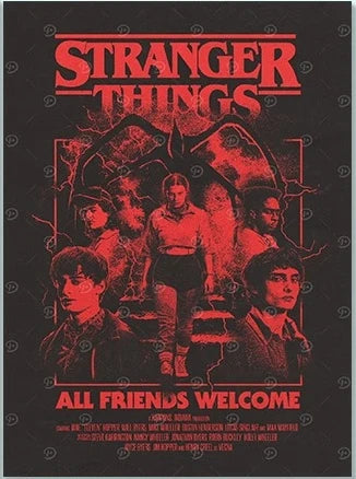 1PCS S-StrangerThings 5 Theme Frameless Canvas Core Print - HD Poster Decor Home Decor Living Room Bedroom Movie Peripheral