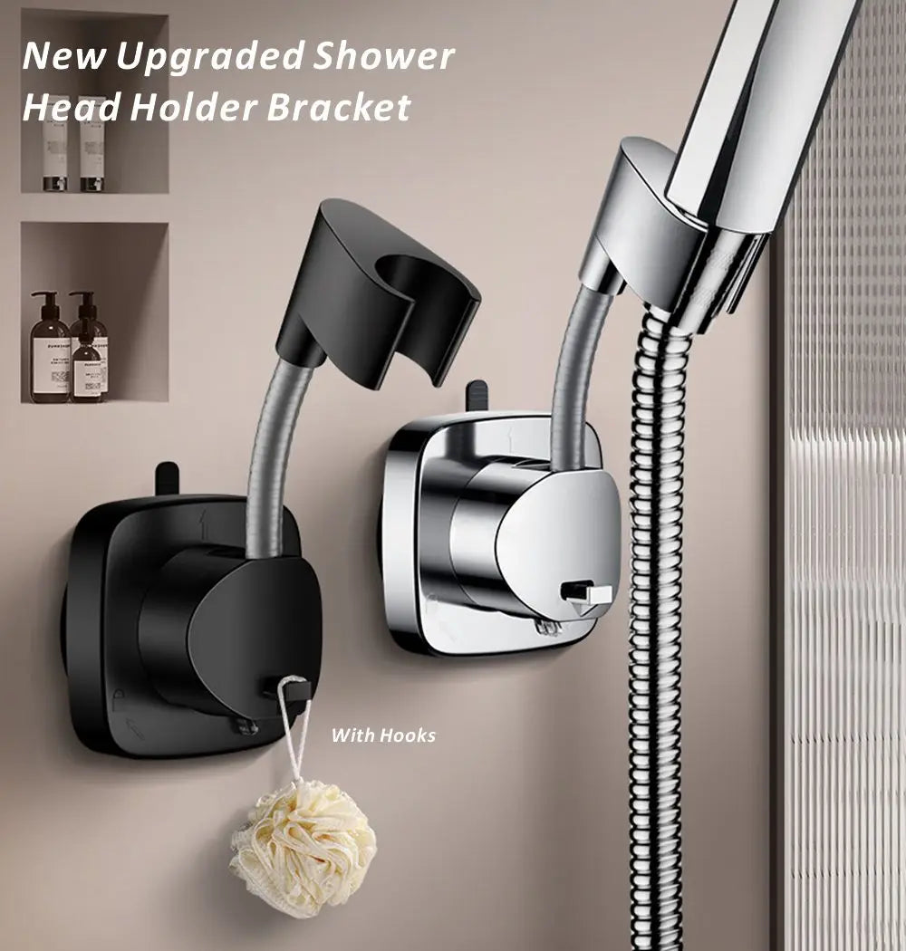 New 360° Adjustable Non Punching Bathroom Handheld Shower Stand ABS Adjustable No Drilling Wall Mount Bracket