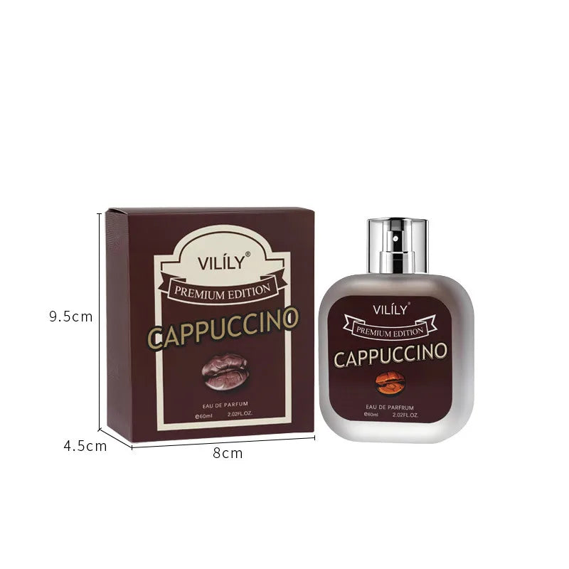 Vilily Men's Gourmet Perfume 60ml Premium Mellow Chocolate Fragrance Charming Coconut Coffee Light Perfume Woody Natural Spray