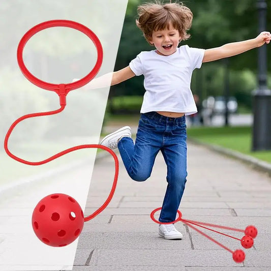 Ankle Skip Ball For Kids Assorted Colors Rotating Soft Single-Leg Swing Jumping Ring Coordination Fitness Sports Ball Outside