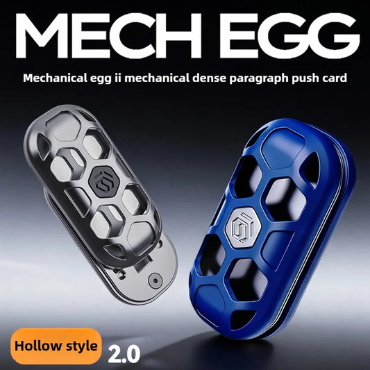 YIJOO EDC Hollow Metal Mechanical Egg 2.0 Dense Segment Fingertip Card Pushing Decompression Toy