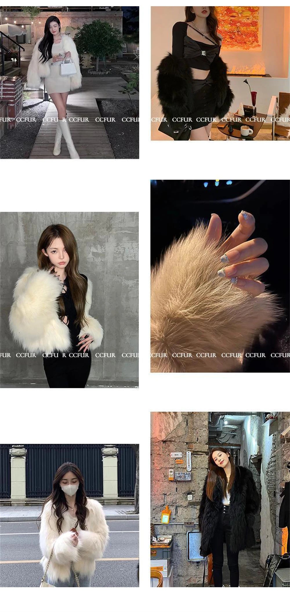 Women's faux fur coat, thick and luxurious collarless short fur coat, elegant jacket, warm coat for winter