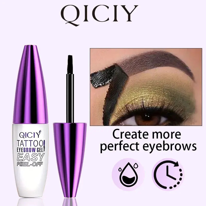 Peel-Off Eyebrow Gel, Long-Lasting Waterproof & Sweatproof, Quick-Dry Tint Gel for Perfect Brows