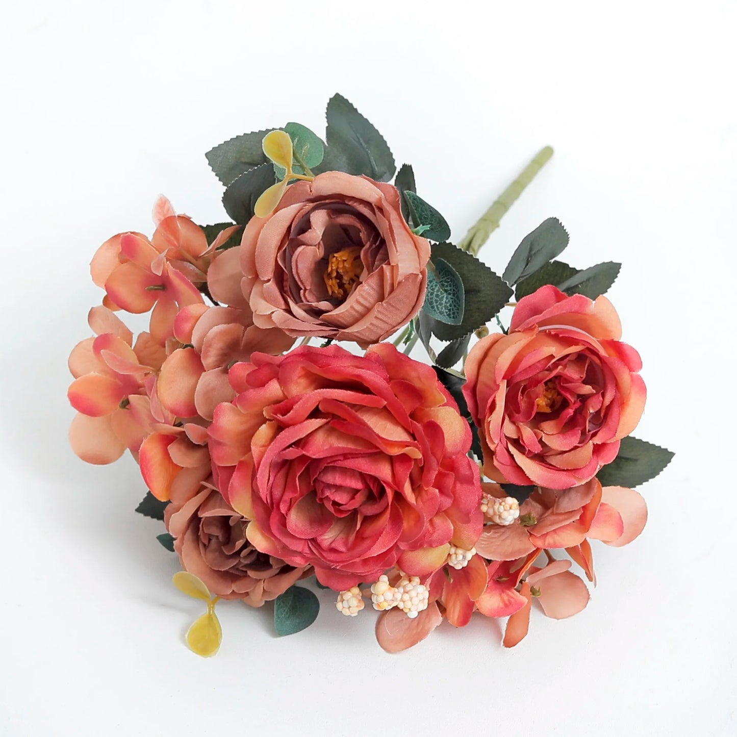 Silk Rose Peony Artificial Flowers Decoration Home Garden Accessories Outdoor Wedding Bridal Bouquet Gift Pastel Party Suppiles