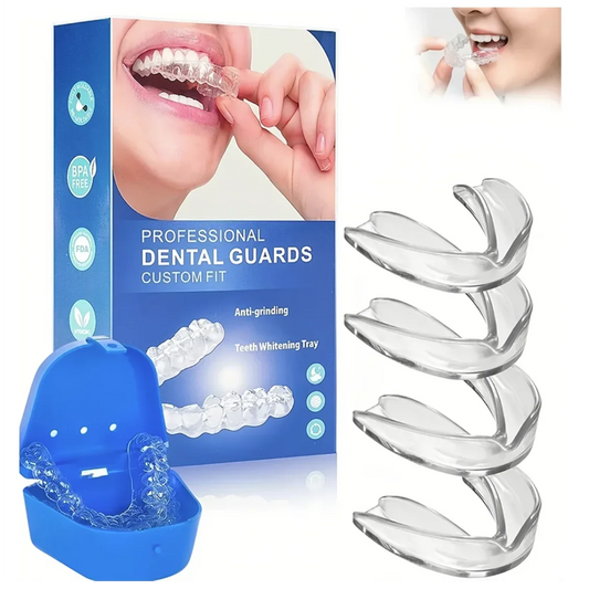 Hot Sale 4pcs/Box Mouth Guards for Clenching Teeth Moldable Dental Teeth Night Guard for Adult Stop Teeth Grinding Bruxism Tray