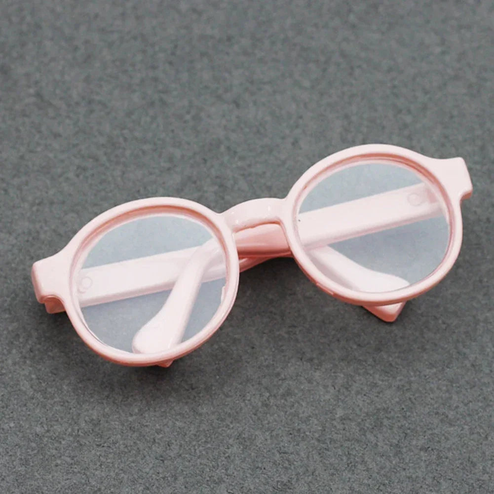 Labubu 6.5cm Transparent Plastic Glasses for 1/8 1/6 1/3 1/4 BJD for Labubu MSD Plush For EXO Doll Sunglasses