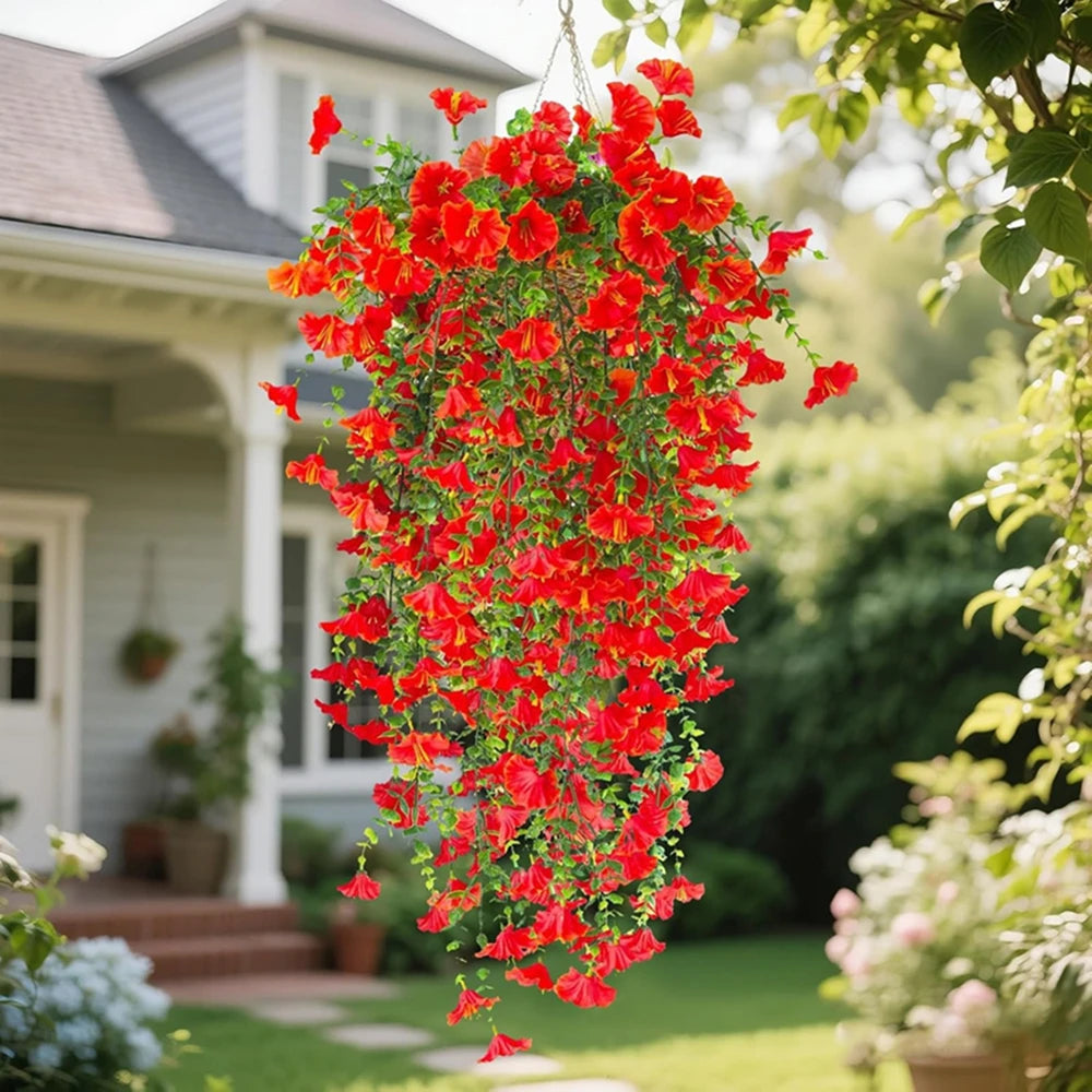 1/2Pcs Artificial Flowers Vine Morning Glory Wedding Bridal Home Room Table Festival Decor Outdoor Yard Garden Arch DIY Gift Box