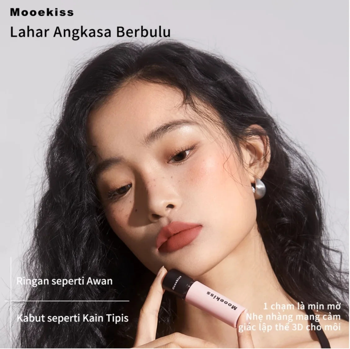 mooekiss Matte Lipstick Smooth Long Lasting 3g Multi-use for lips and cheeks Authentic Makeup Original