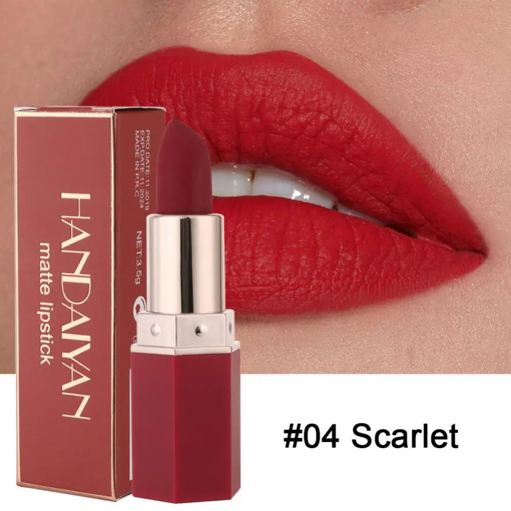 Colour Matte Lipstick Waterproof Long Lasting Non-stick Cup Lip Stick Not Fading Sexy Red Pink Velvet Lipsticks Makeup Cosmetics