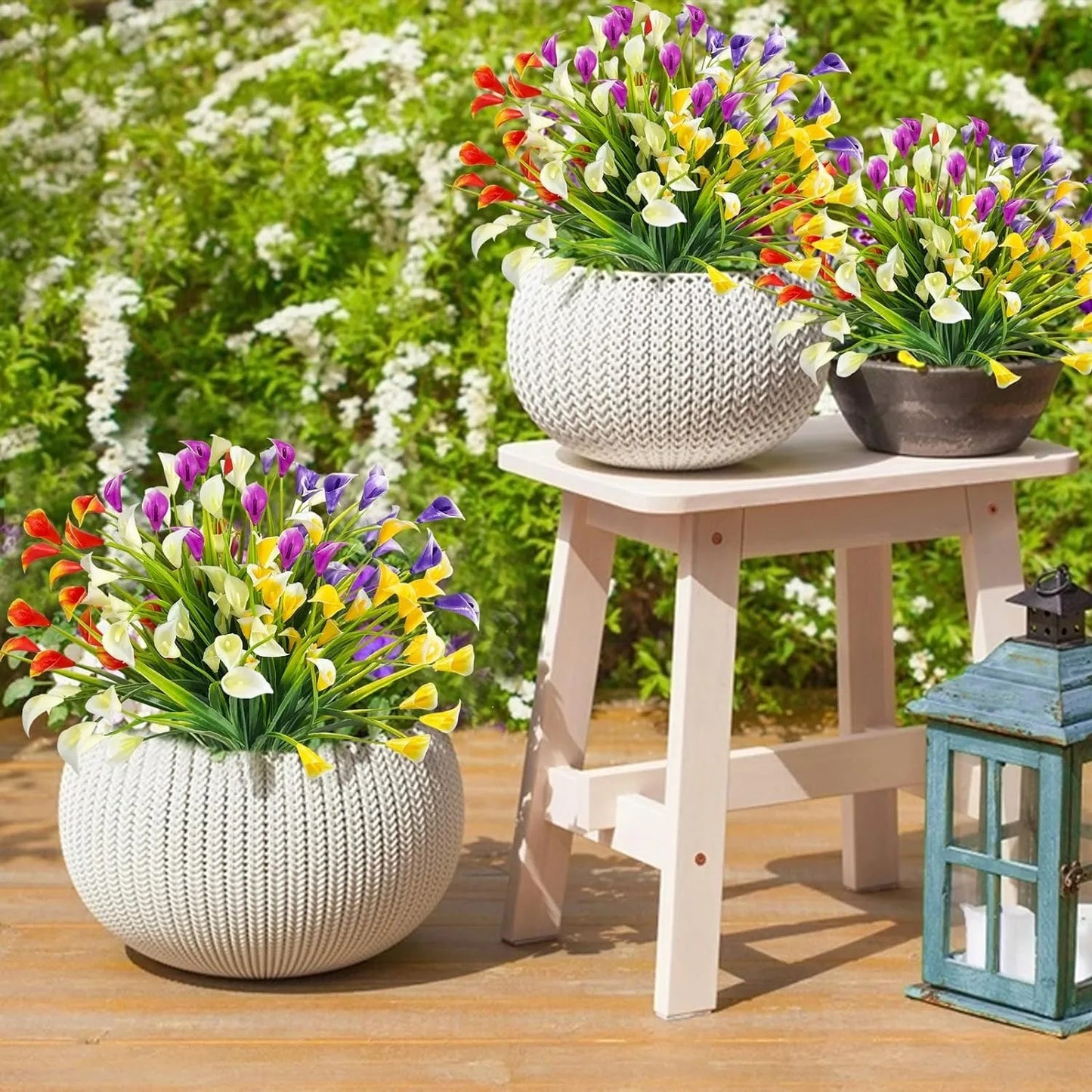 Artificial Flowers Bouquet 33cm Fake Flowers for Home Room Decor Garden Wedding Decoration Outdoor Vase Flower Arrangement Plant