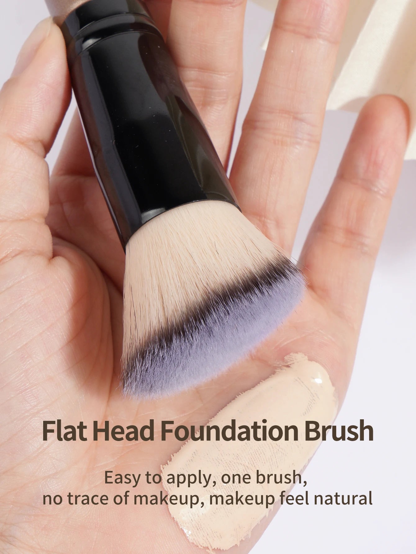 MAANGE 2pcs Foundation Makeup Brushes Paper Box Flat Head Oblique Head Makeup Brush Powder Blusher Portable Soft Brushes Makeup