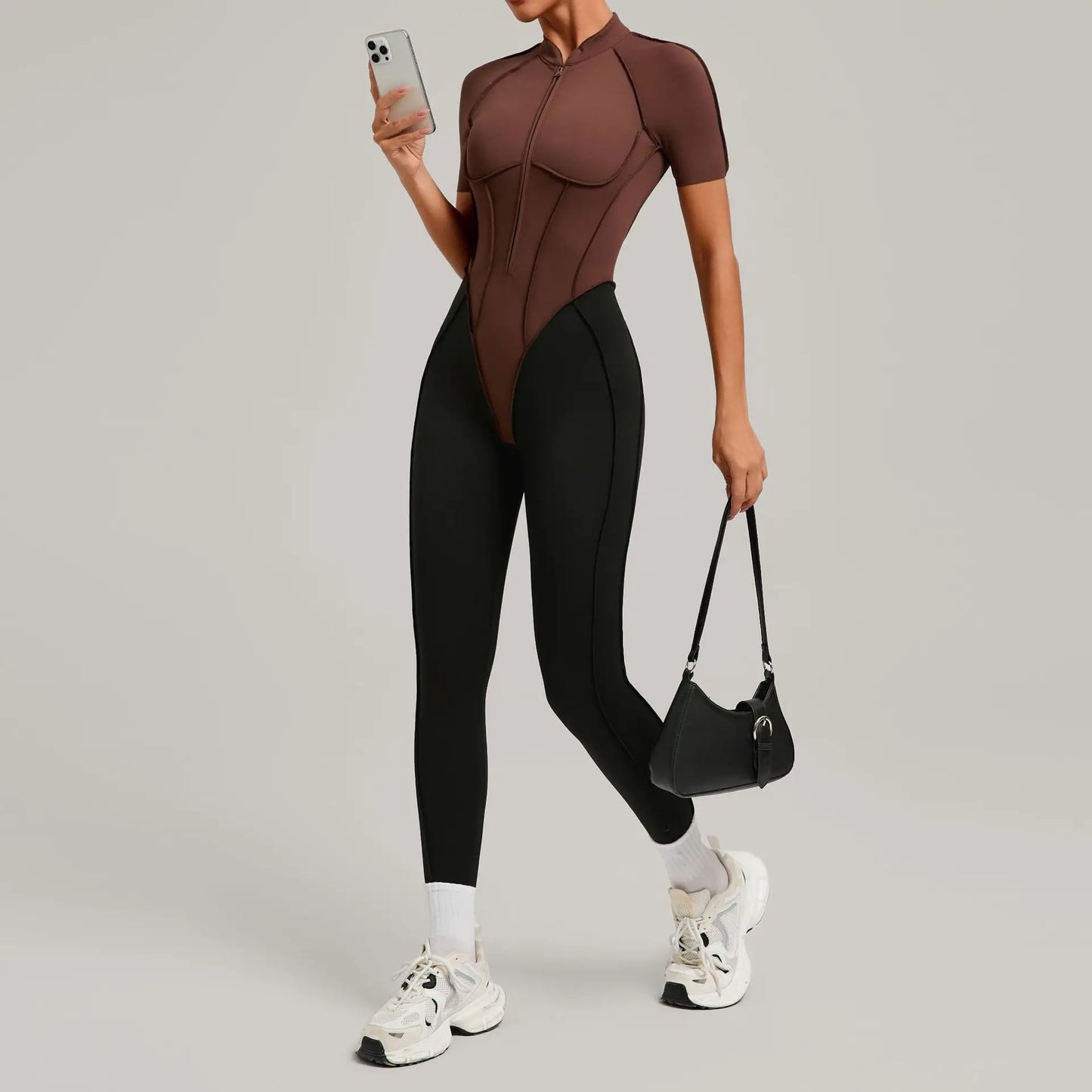 Yoga Jumpsuits Sports Fitness Peach Hip-lifting Backless One-Piece Splicing Tight Running Workout Clothes Gym Leggings Bodysuits