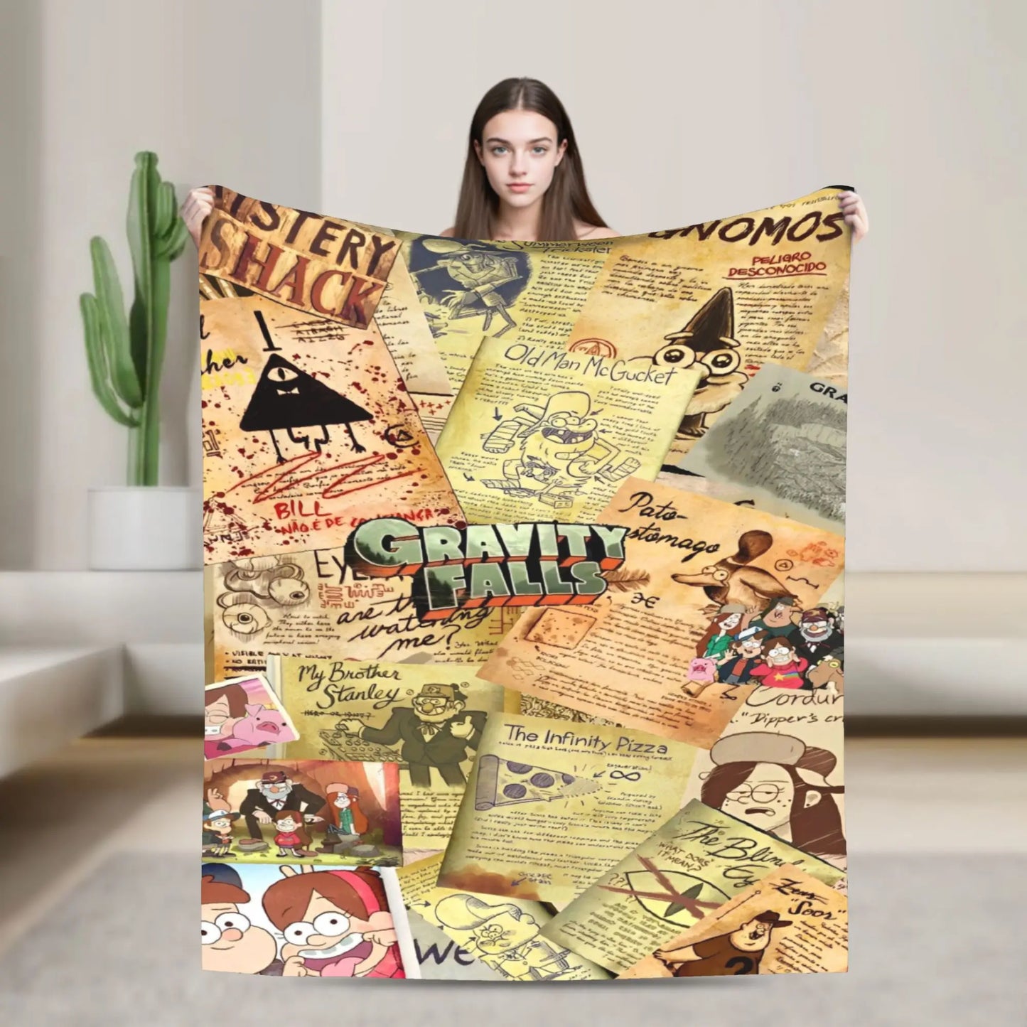 Stranger Gravity Falls Blanket  Plush Funny Warm Throw Blankets for Home Restaurant Autumn/Winter