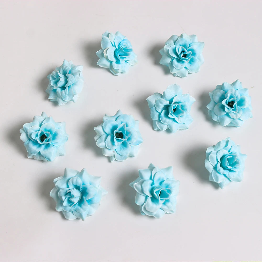 10/20Pcs Artificial Flowers Rose Head Silk Fake Flowers For Home Decor Garden Party Wedding Decoration Craft Wreath Accessories