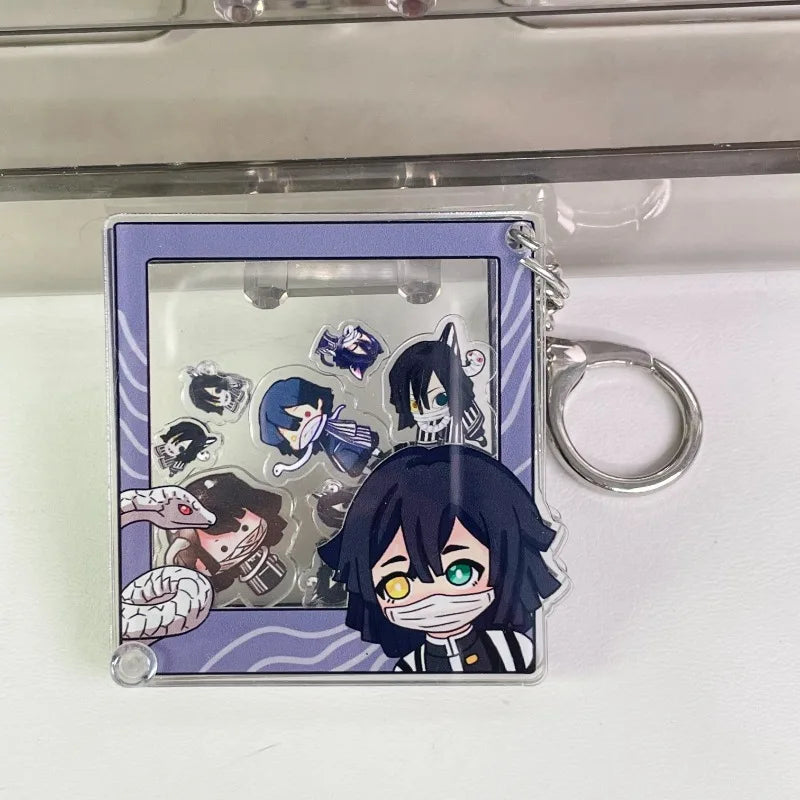 Demon Slayer Kamado Tanjirou Kamado Nezuko Tomioka Giyuu Anime Cartoon Peripherals Shake Pendant Gift Creative Backpack Keychain