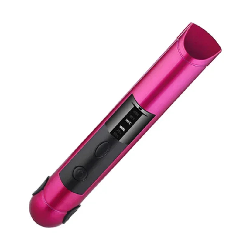 Wireless Electric Heating Hair Straightener Curler For Women Rechargeable Portable Home Travel Hair Straightening Curling Iron
