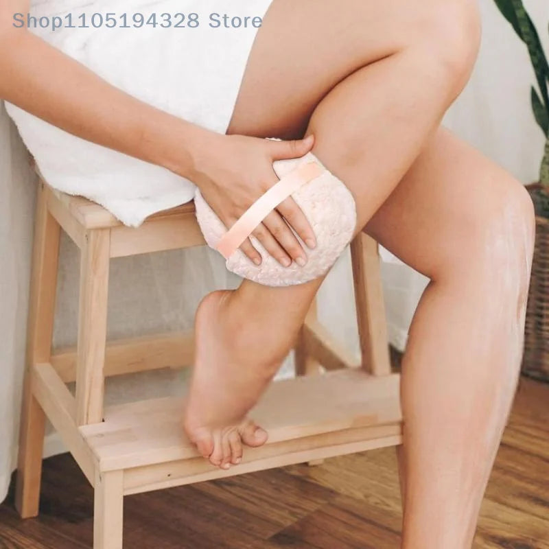 [MP]15cm Oversize Long Plush Powder Puff Extra Large Body Face Powder Applicator Easy To Grip Dust Puff