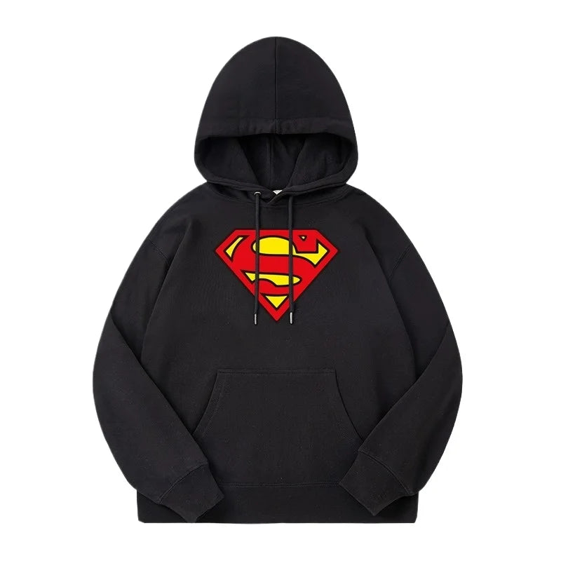 Comic book superhero superman hooded sweater men's clothes can be matched in all seasons