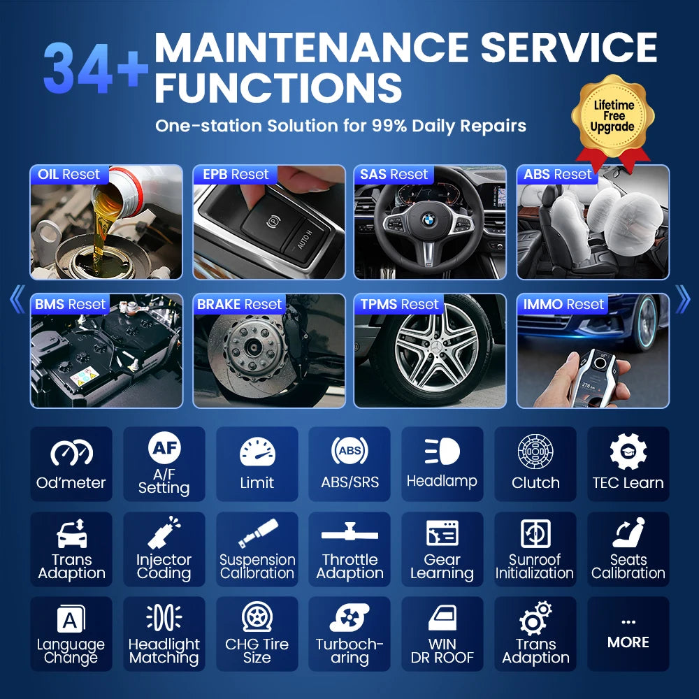 MUCAR THINKSCAN 689 Car Diagnostic Tools CANFD DOIP Bi-directional ECU Coding 34 Resets Life Free Obd2 Scanner Key Programing