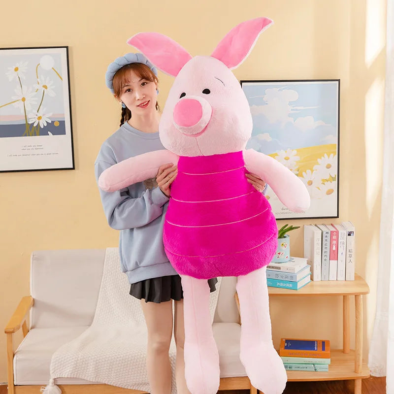 120cm Disney Pink Piglet Plush Toys Winnie The Pooh Cute Stuffed Toys Cartoon Stuffed Anime Plushie Big Piggy Doll Kid for Gifts
