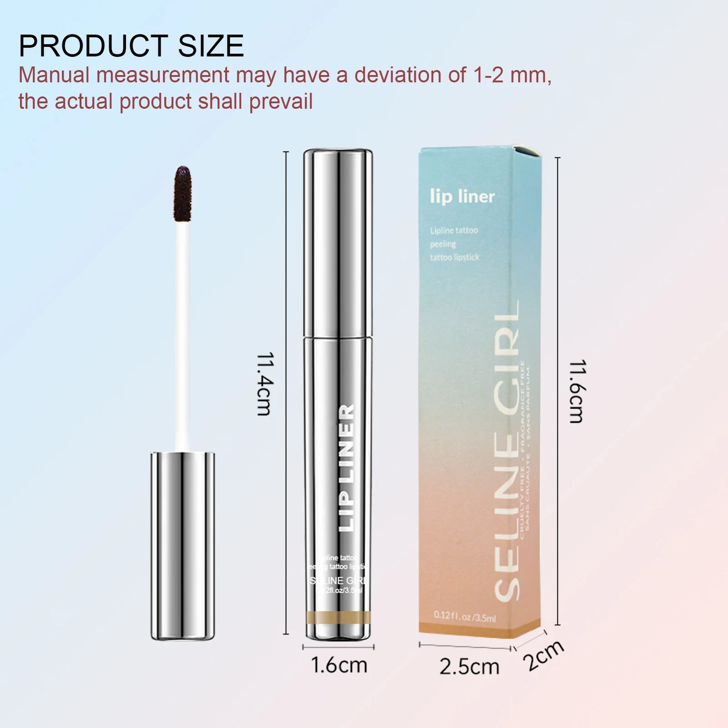 Waterproof Lip Liner Peel Off Tattoo Lipgloss Waterproof Long Lasting Matte Lip Tint Brown Contour Tear-off Lips Stain Cosmetic
