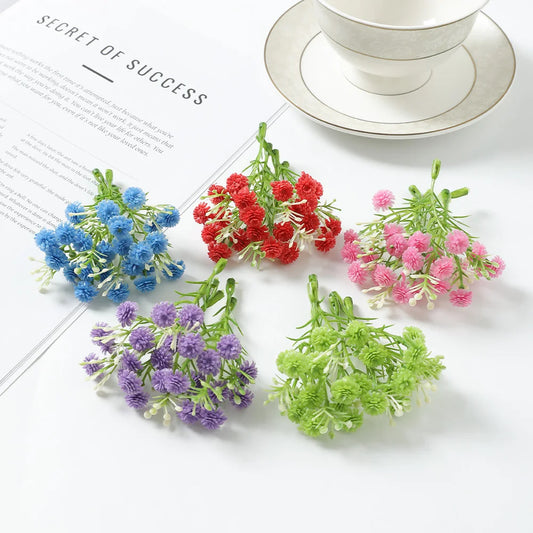 10/20Pcs Artificial Flowers Gypsophila 8CM Fake Flowers For Home Decor Wedding Decorations Ornaments Craft Garland Accessories