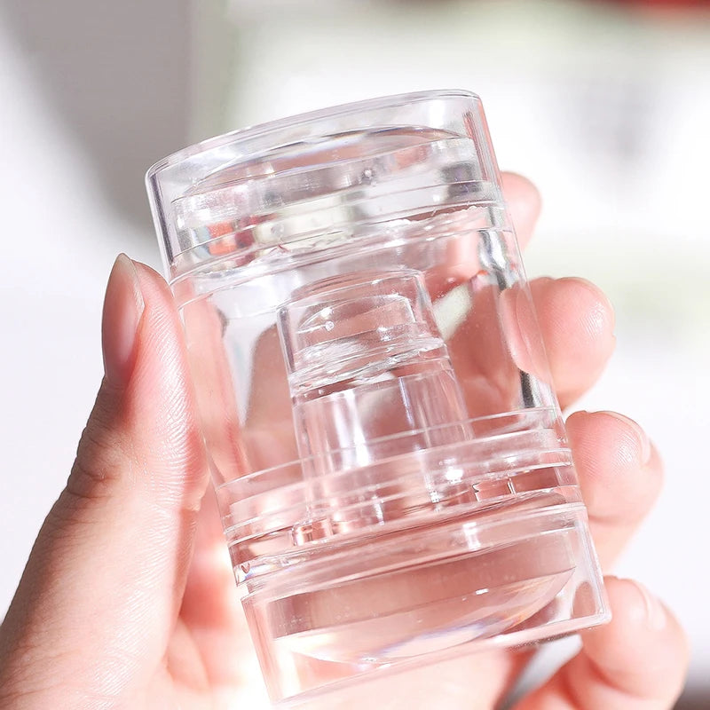 Nail Stamper Scraper With Cap Set Nail Templates Stamp For Stamping Polish Printing Manicure Nail Art Stamp Tool Jelly Silicone