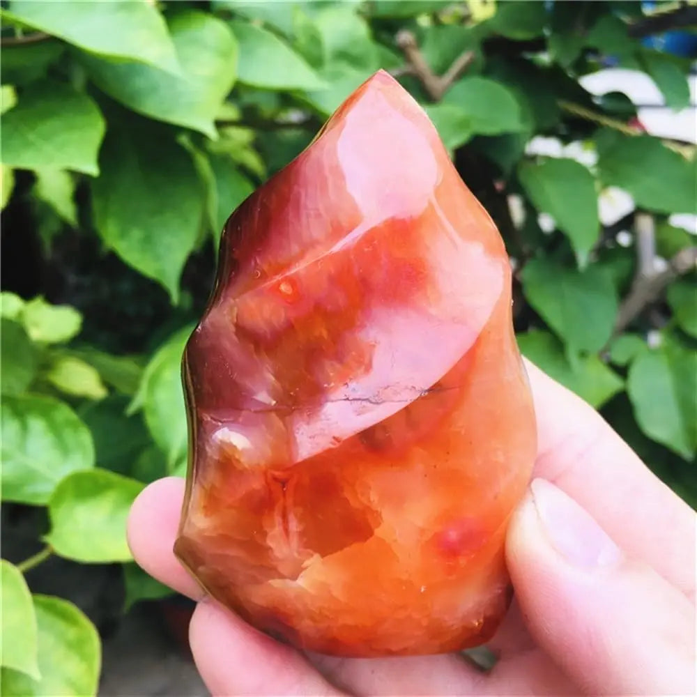 1pc Natural Red Agate Torch Gift/Home Decor for Halloween/Christmas/Thanksgiving Holiday Gift