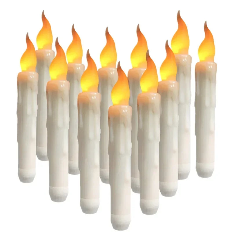 Church LED Taper Candles 16.5cm Flameless Battery Operated Window Candles for Christmas Wedding Churches Birthday Party Decor