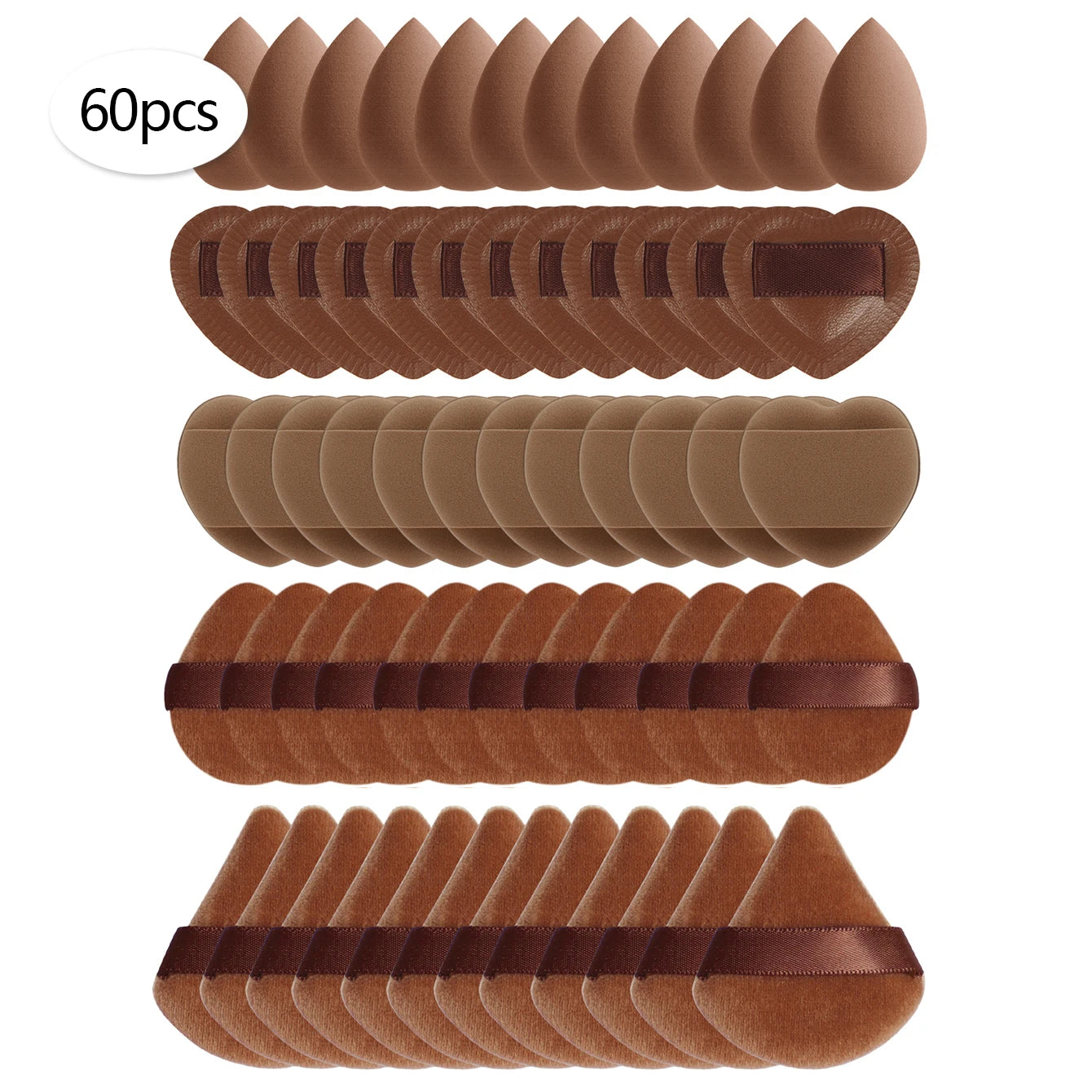 15/30/60 Mini Makeup Sponge Powder Puff Beauty Sponge for Makeup Concealer Liquid Foundation Face Cosmetic Puff Makeup Sponge