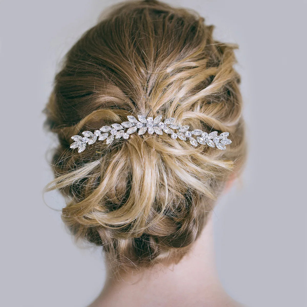 Classical Women's Hair Bun Coiffure Rattan Rhinestone Welding Shaped Hair Comb Wedding Styling Bridal Headdresses