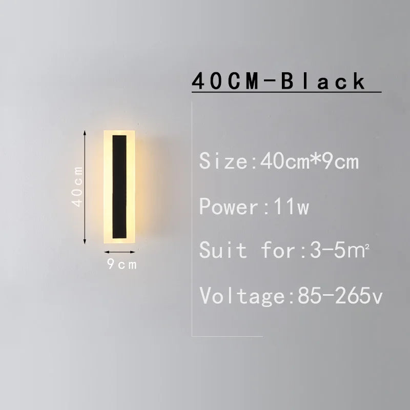 Long strip lamp，Outdoor IP65 waterproof , simple LED wall light suitable for courtyard, villa, gate, garden outdoor decoration