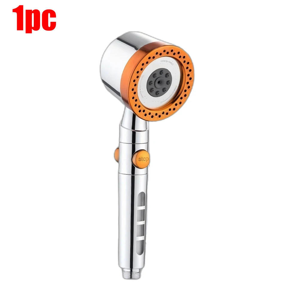 5 Modes Bathroom Shower Head Portable High Pressure Powerful Rain ShowerHead Explosion-proof and Drop-proof Universal Shower Set