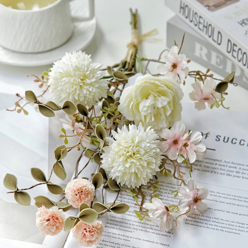 1/3pcs Silk Roses Artificial Flowers Wedding Home Room Party Table Centrepieces Wreath Garden Bridal Bouquet DIY Gift Yard Decor