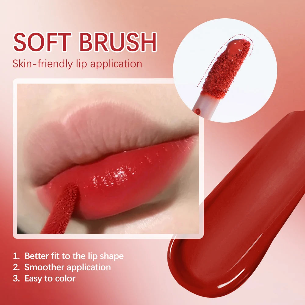 8 Colors Waterproof Lipstick Creamy Lip Gloss, Non-Stick to Cup Non-Fading Long-Lasting Moisturizing Velvet Liquid Lipstick