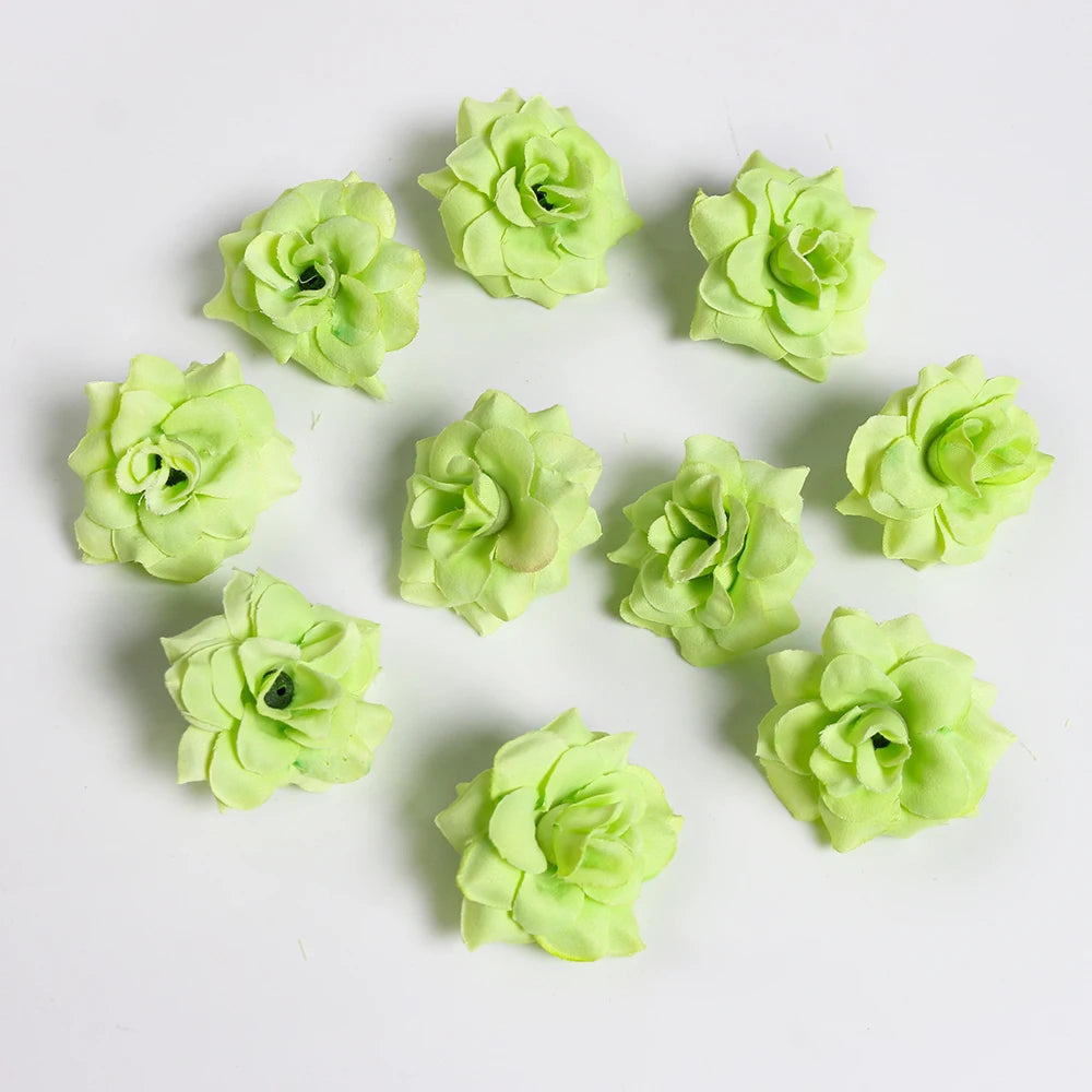 10/20Pcs Artificial Flowers Rose Head Silk Fake Flowers For Home Decor Garden Party Wedding Decoration Craft Wreath Accessories