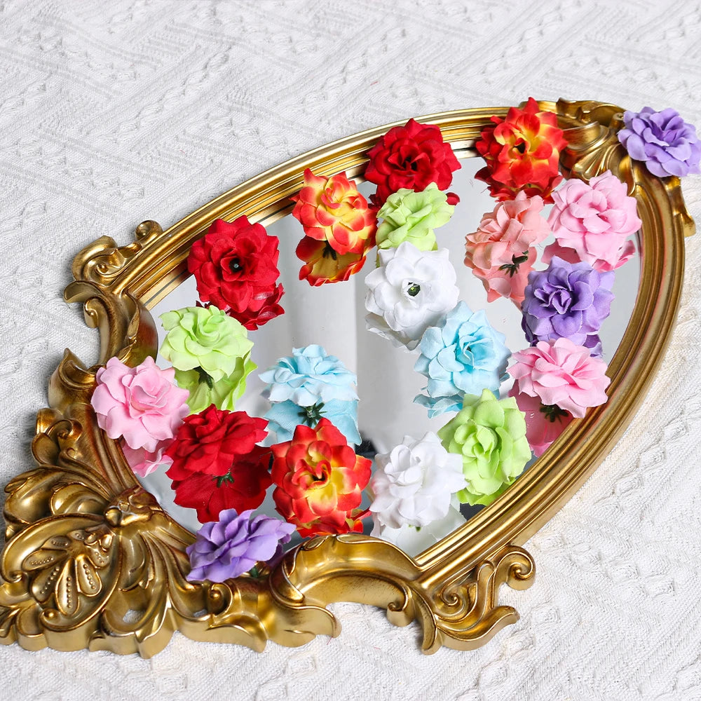 10/20Pcs Artificial Flowers Rose Head Silk Fake Flowers For Home Decor Garden Party Wedding Decoration Craft Wreath Accessories