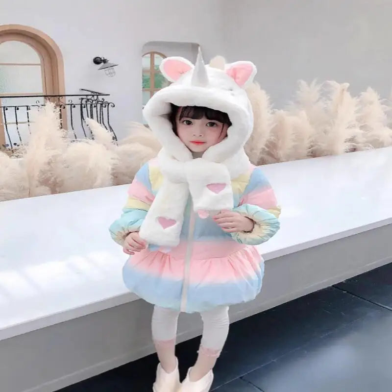 Girls' Cotton Clothing Winter Clothing 2025 New Stylish Korean Version Children's Clothing Kawaii Casual Coat Set Fashion Padded
