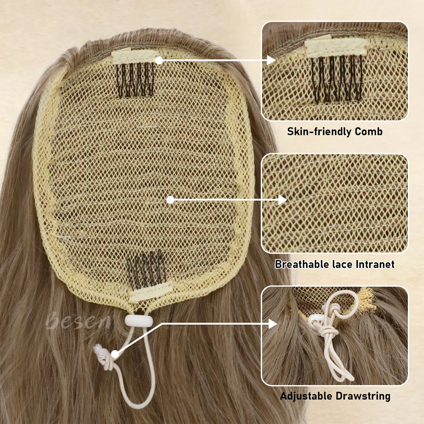 Synthetic Ponytail Extension Curly Wavy Drawstring Ponytail Hair Extensions for Women Clip in Pony Tails Hairpieces Daily Party