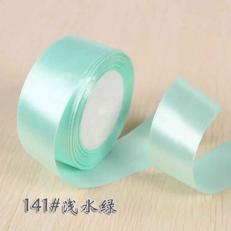 25Yards 6/10/15/20/25/40/50mm Silk Satin Ribbon Wedding Party Christmas Ribbon Flowers Gifts Decorated DIY Apparel Sewing Fabric