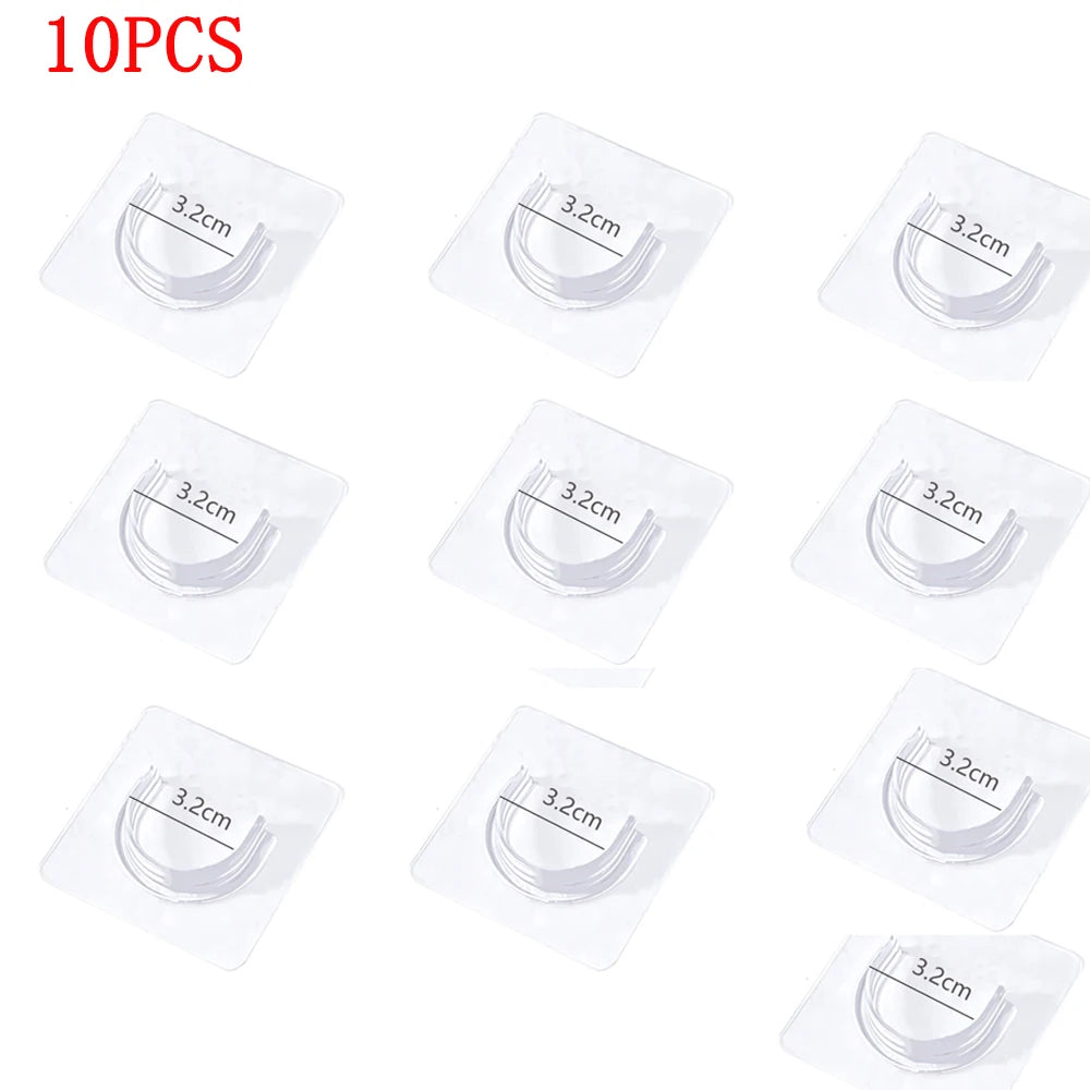 2/8/10PCS Curtain Rod Support Household Telescopic Rod Support Adhesive Support No Punching Clothes Rod Support Fixed Support