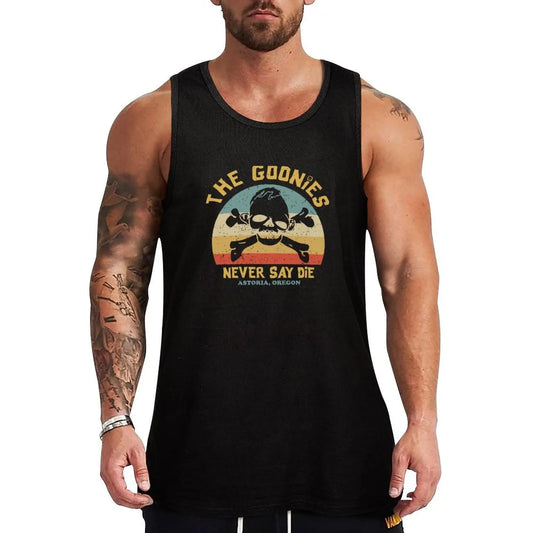 The Goonies Never Say Die Vintage Retro Tank Top men clothes T-shirts men running shirt underwear bodybuilding