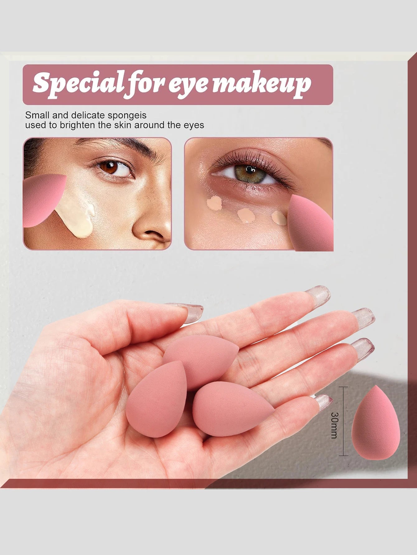 15/30/60 Mini Makeup Sponge Powder Puff Beauty Sponge for Makeup Concealer Liquid Foundation Face Cosmetic Puff Makeup Sponge
